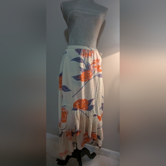 Billabong Dresses & Skirts - Billabong Dance Til Dawn Floral Midi Skirt Size S Adjustable Waist 3